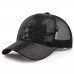   Hot Ponytail Baseball Cap Sequins Shiny Messy Bun Snapback Hat Sun Cap  eb-72893733